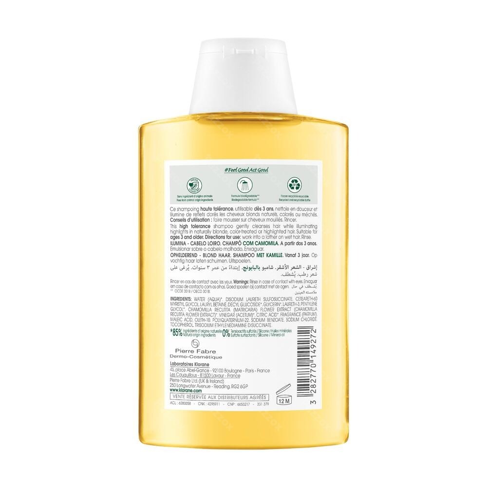 Klorane  Camomille Bio Shampooing Cheveux Blonds 200ml