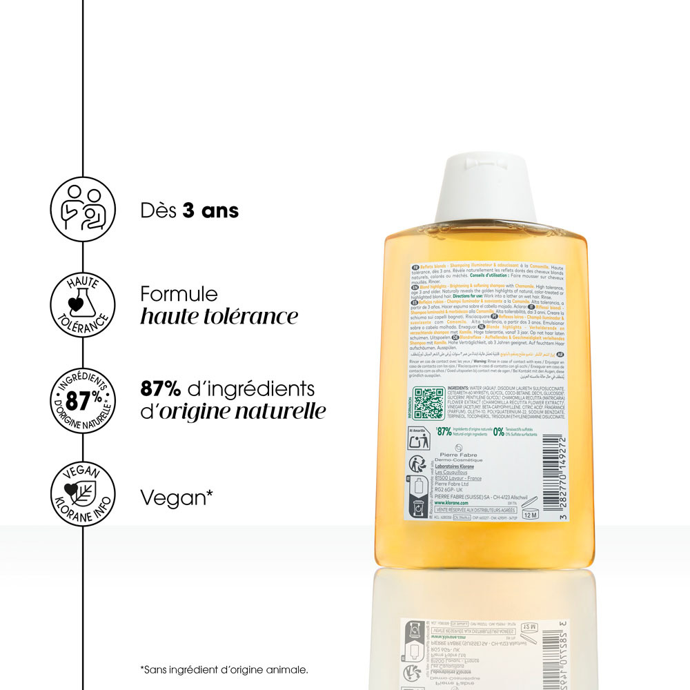 Klorane  Camomille Bio Shampooing Cheveux Blonds 200ml