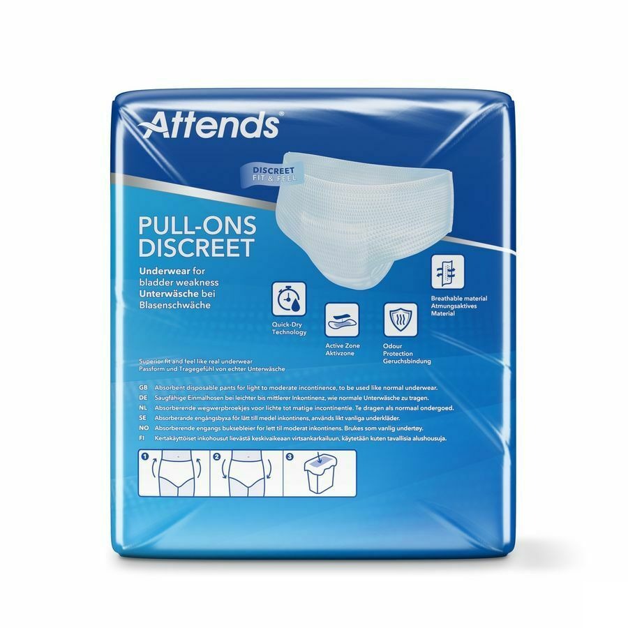 Attends Pull-on Plus 3 Discrete M 12