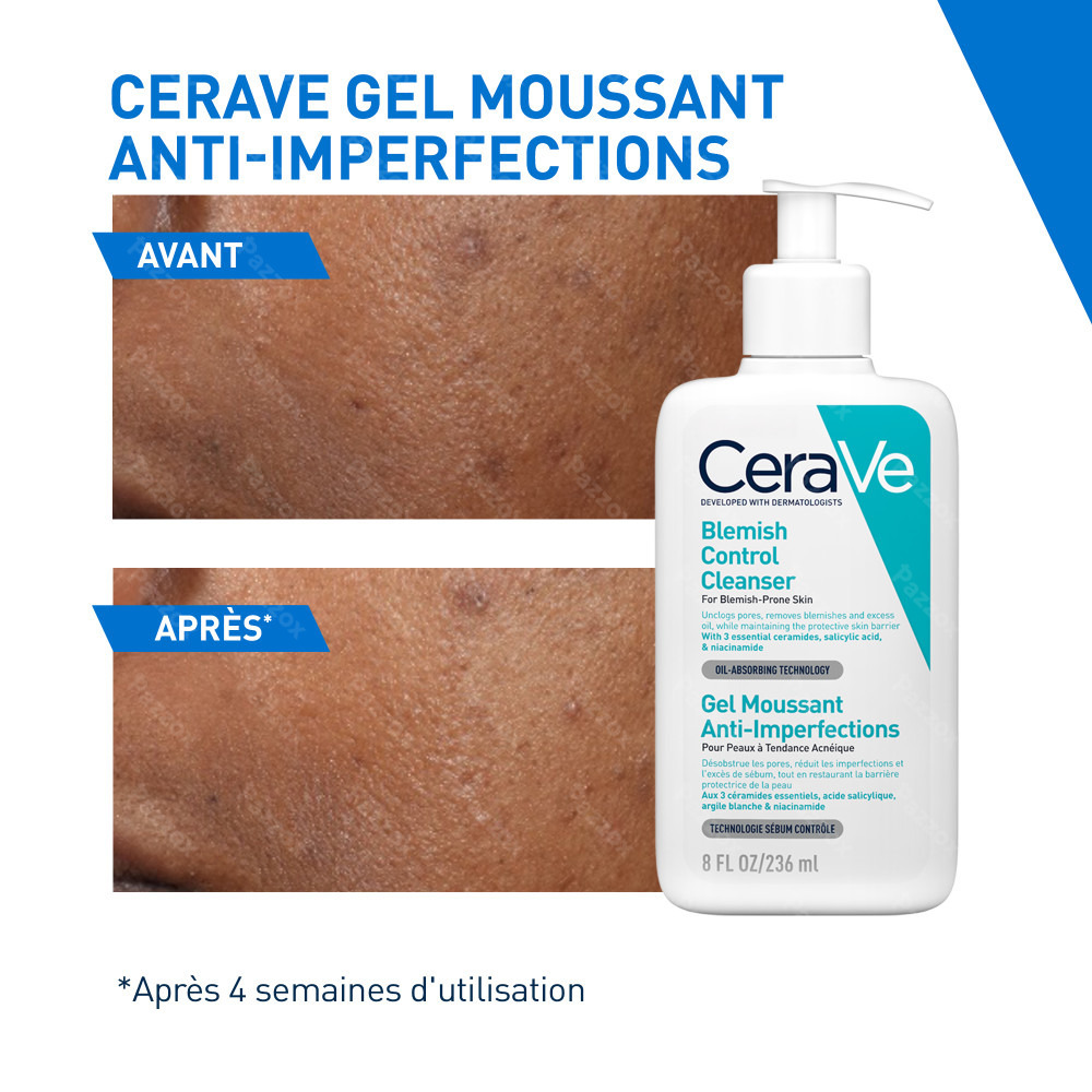 CeraVe Gel Moussant Nettoyant Anti-Imperfections 236ml