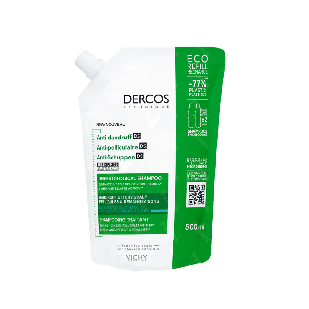 Vichy Dercos Shampoo Anti-Pelliculaire Cheveux Mix Refill 500ml