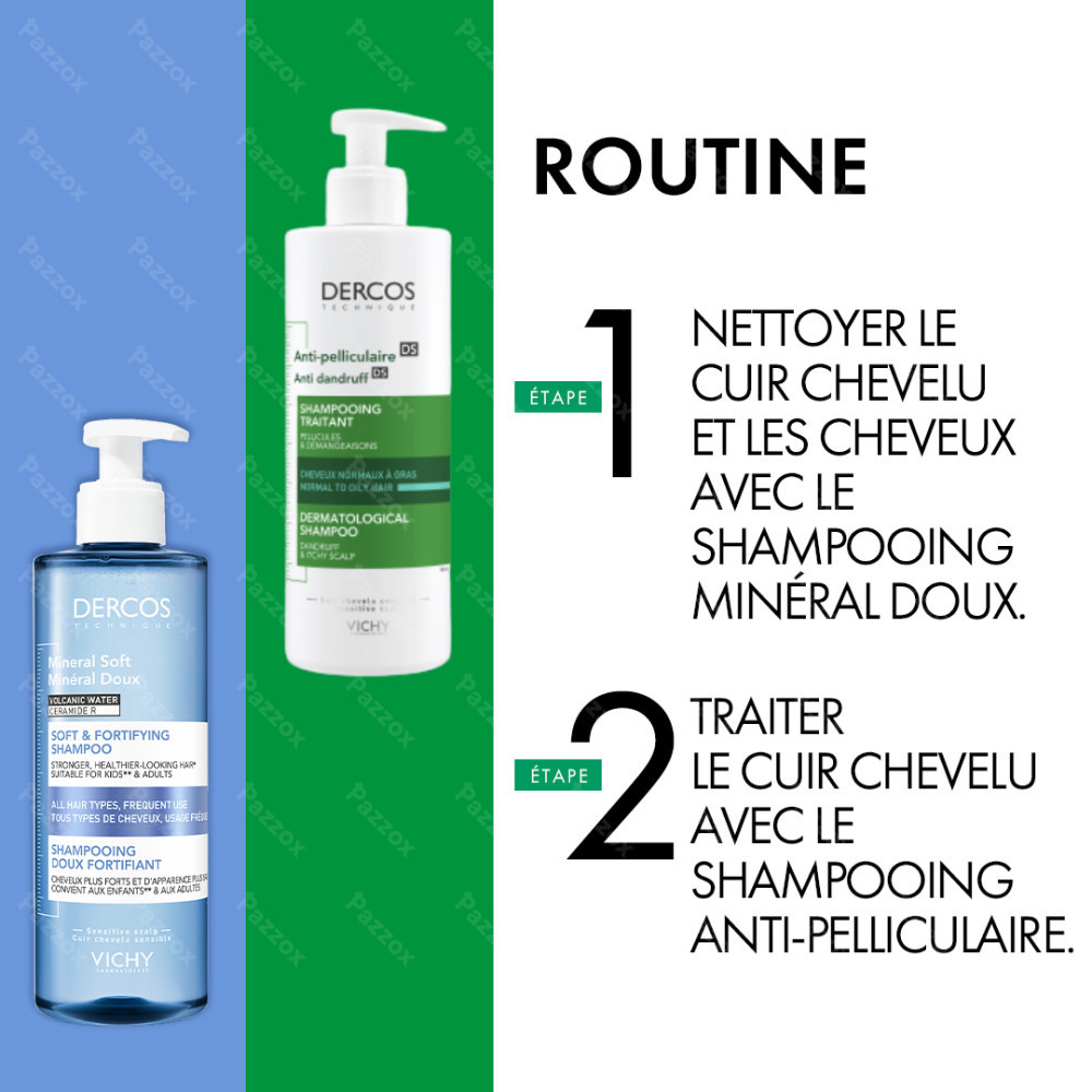 Vichy Dercos Shampoo Anti-Pelliculaire Cheveux Mix Refill 500ml