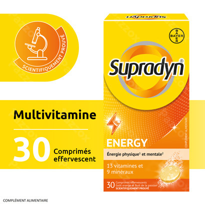 Supradyn Energy Multivitamine énergie Avec Coq10 30 Comprimés Effervescents