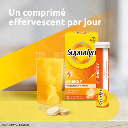 Supradyn Energy Multivitamine énergie Avec Coq10 30 Comprimés Effervescents