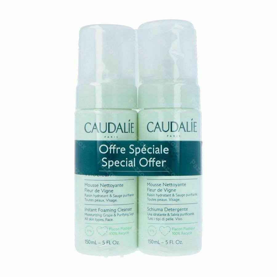 Caudalie Vinoclean Mousse Nettoyant Fleur Des Vignes 2x150ml