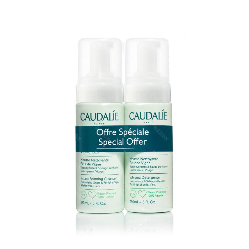 Caudalie Vinoclean Mousse Nettoyant Fleur Des Vignes 2x150ml