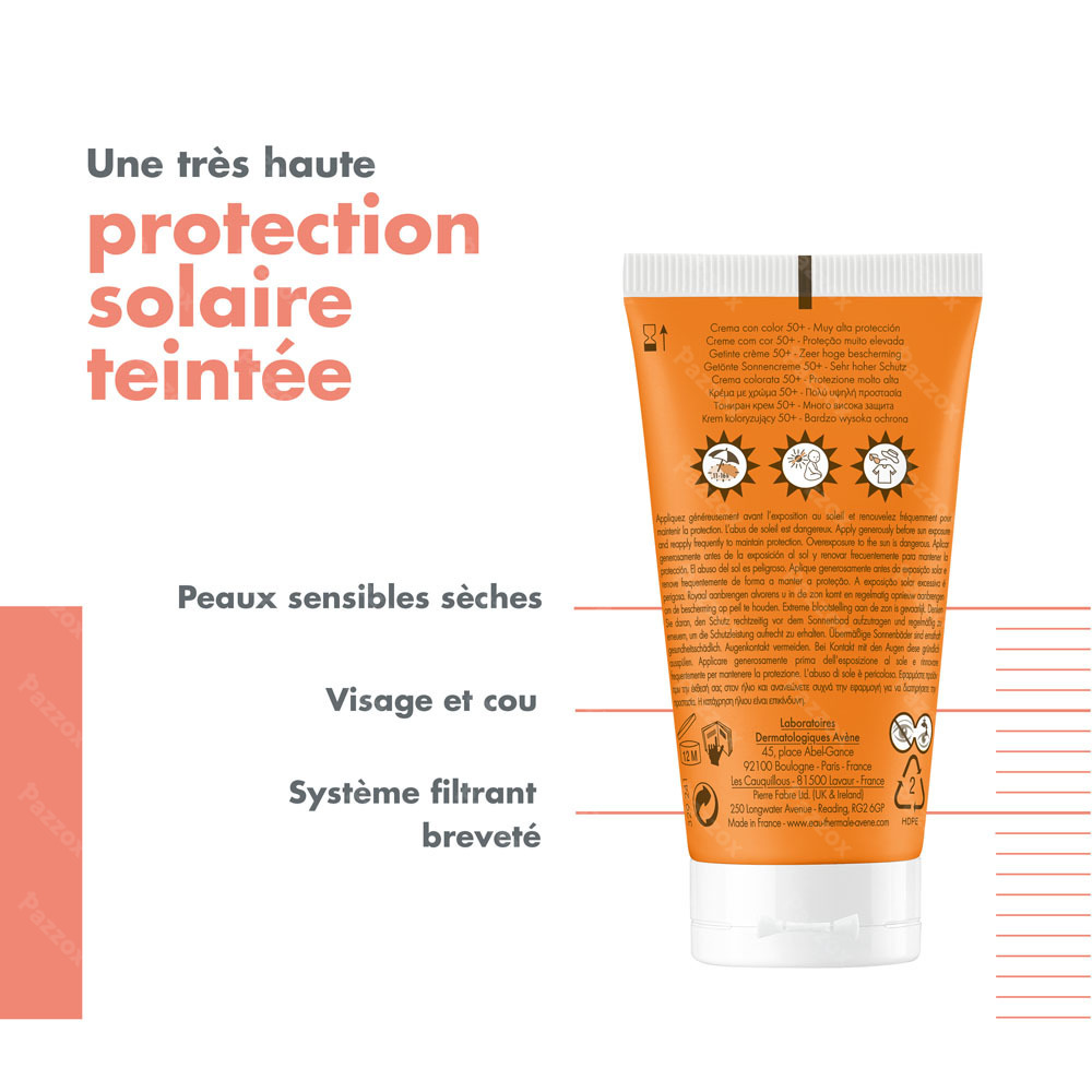 Avène Soleil Crème Teintee SPF50+ 50ml