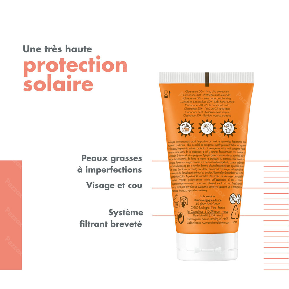 Avène Cleanance Crème de Solaire SPF50+