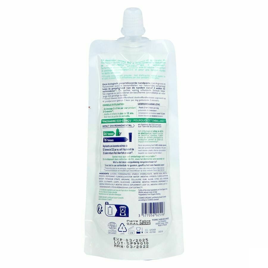 Elgydium Dentifrice Dents Sensibles Bio 100ml