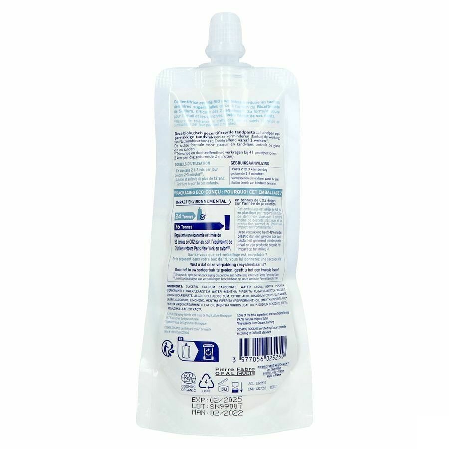 Elgydium Dentifrice Blancheur Bio 100ml