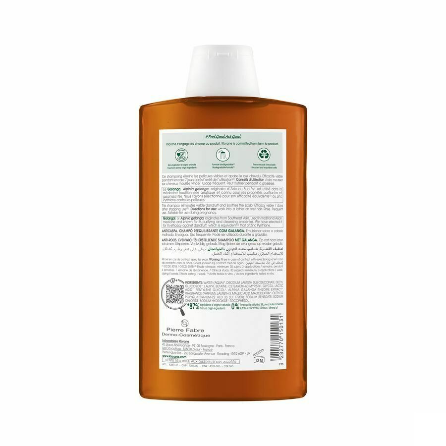 Klorane Galanga Shampooing Antipelliculaire 400ml