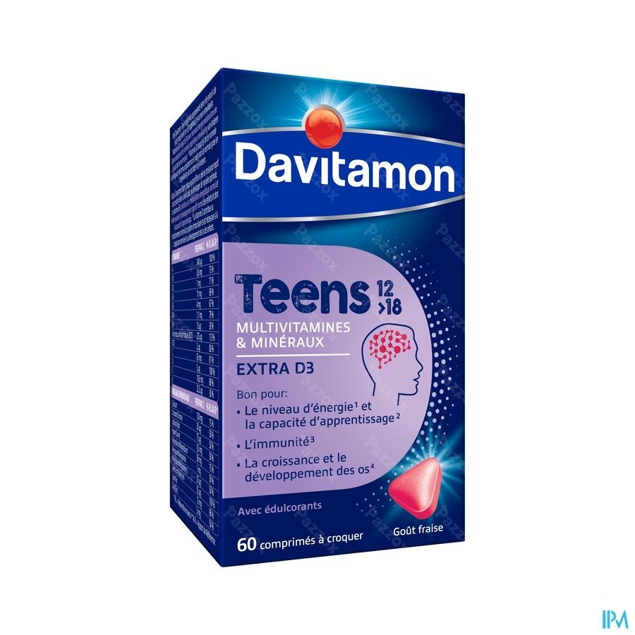 Davitamon Teens Fraise Comp 60
