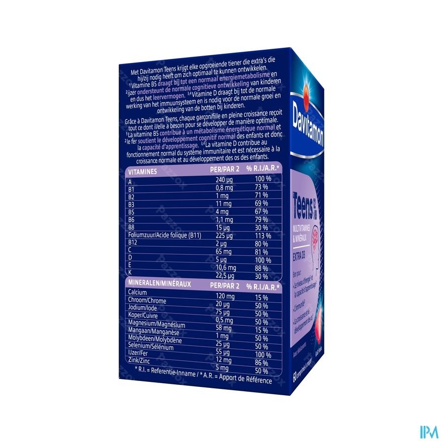 Davitamon Teens Fraise Comp 60
