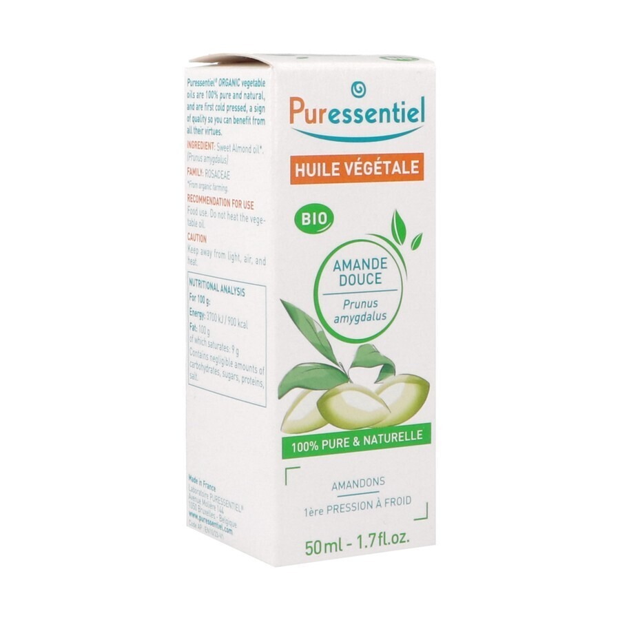 Puressentiel Huile Vegetale Bio Amande Douce 50ml