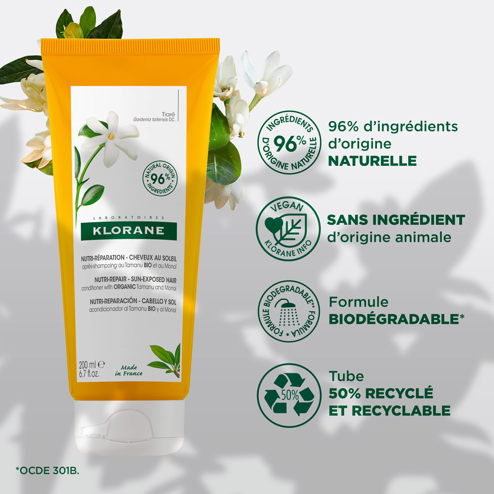 Klorane Capil. Ap/sh Tamanu&monoi Bio 200ml