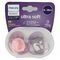 Philips Avent Ultra Soft Tétine Girl 6-18m Scf223/02 2 Pieces