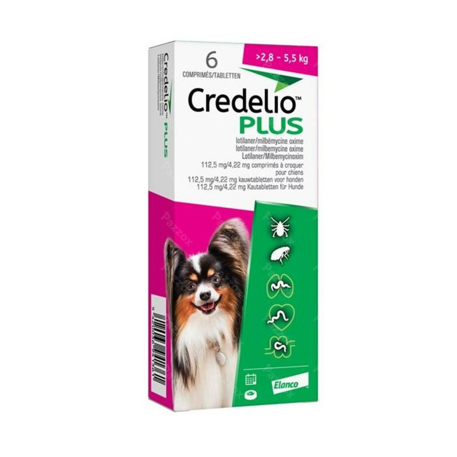 Credelio Plus 112,50mg/ 4,22mg Chien Comp Croq. 6