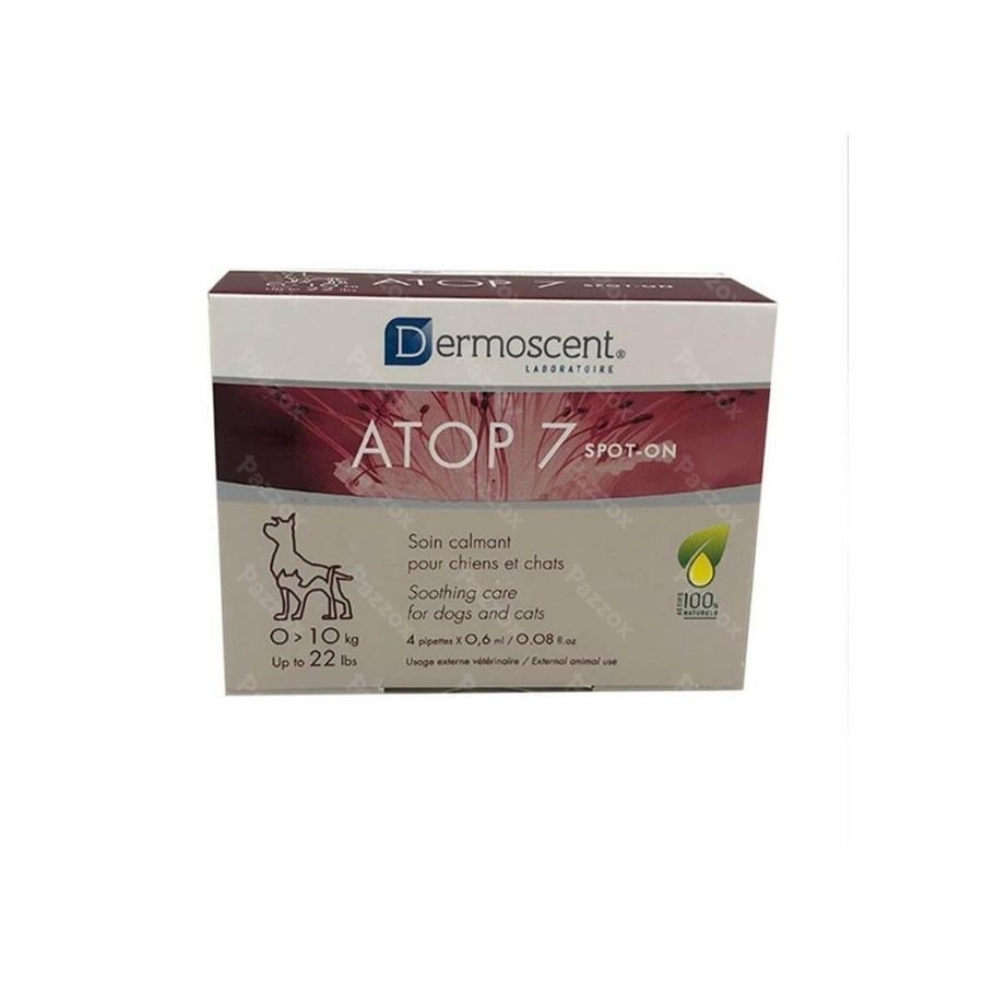 Dermoscent Atop 7 Spoton Chien Chat 1-10kg 4x0,6ml