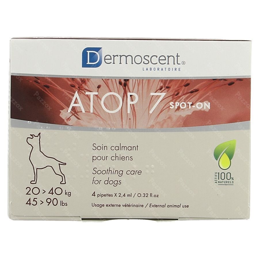 Dermoscent Atop 7 Spot On Chien 20-40kg 4x2,4ml