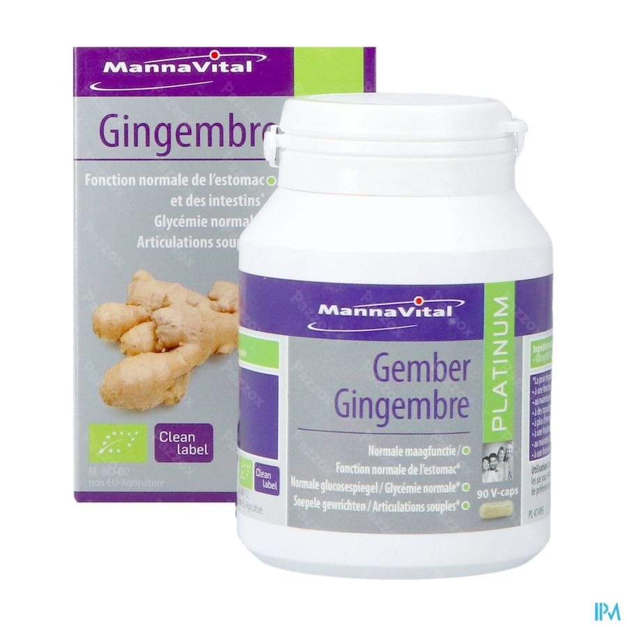 Mannavital Gingembre Platinum V-caps 90