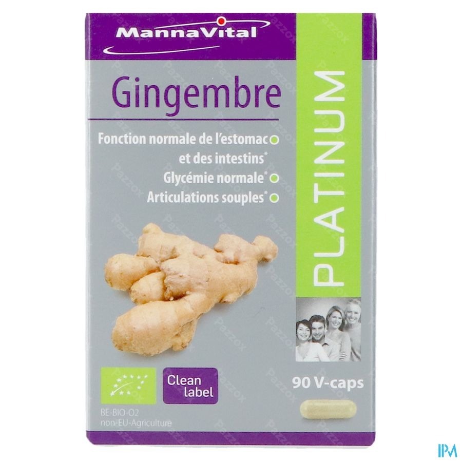 Mannavital Gingembre Platinum V-caps 90
