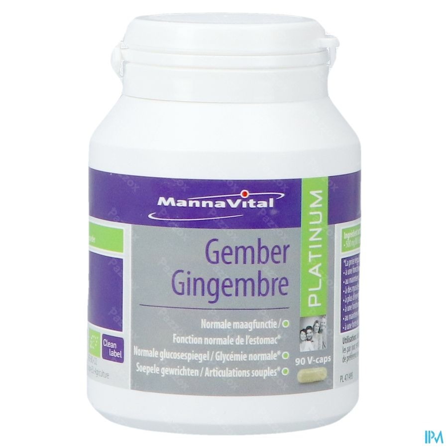 Mannavital Gingembre Platinum V-caps 90