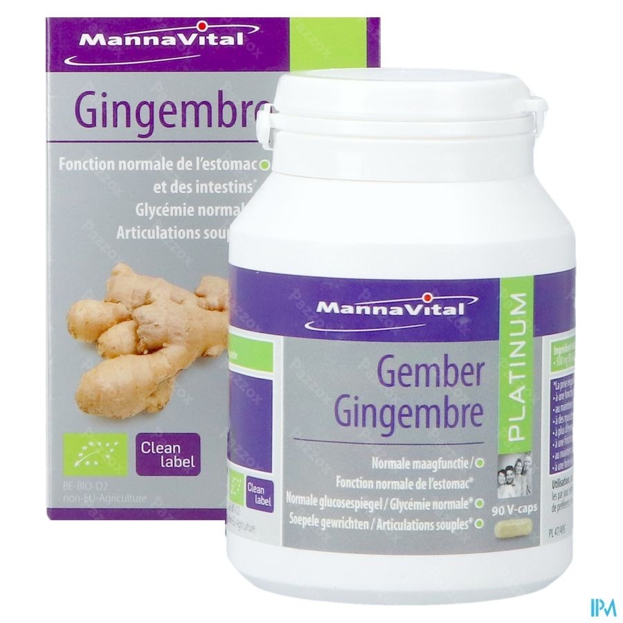 Mannavital Gingembre Platinum V-caps 90