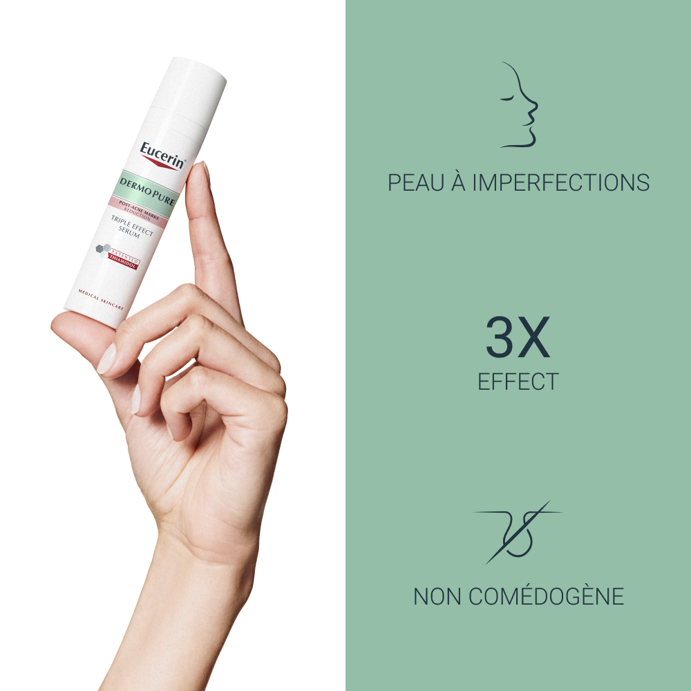 Eucerin Dermopure Sérum Triple Action Marques Post-Acné Peau à Imperfections 40ml 
