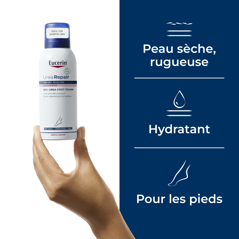 Eucerin UreaRepair Mousse Pieds 10% d'Urée Peau Très Sèche et Rugueuse 150ml