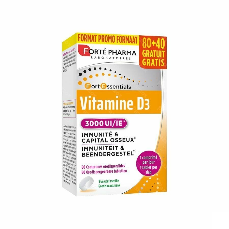 Vitamine D3 3000 UI Caps 120
