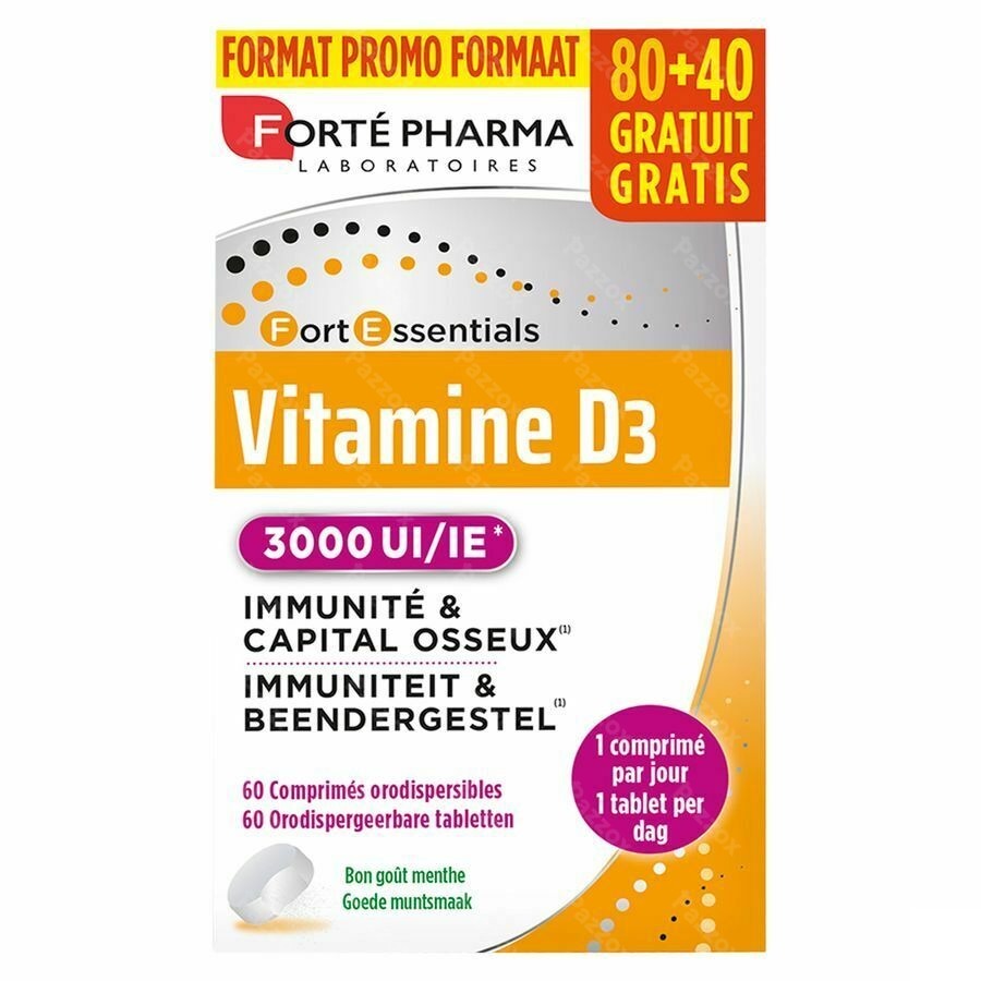 Vitamine D3 3000 UI Caps 120