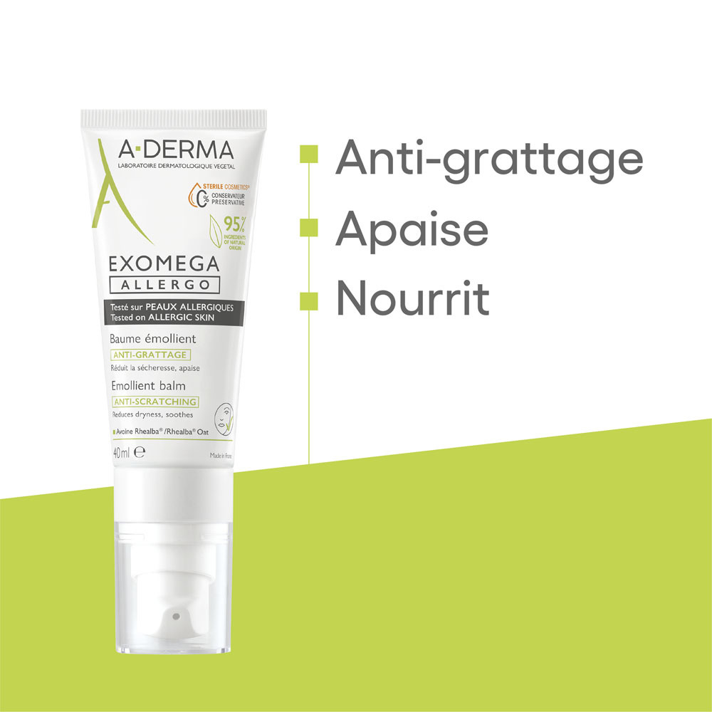 A-Derma Exomega Allergo Baume Emollient 40ml