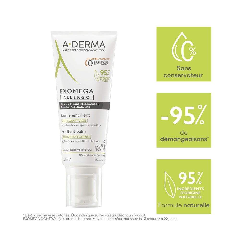 A-Derma Exomega Allergo Baume Emollient 200ml