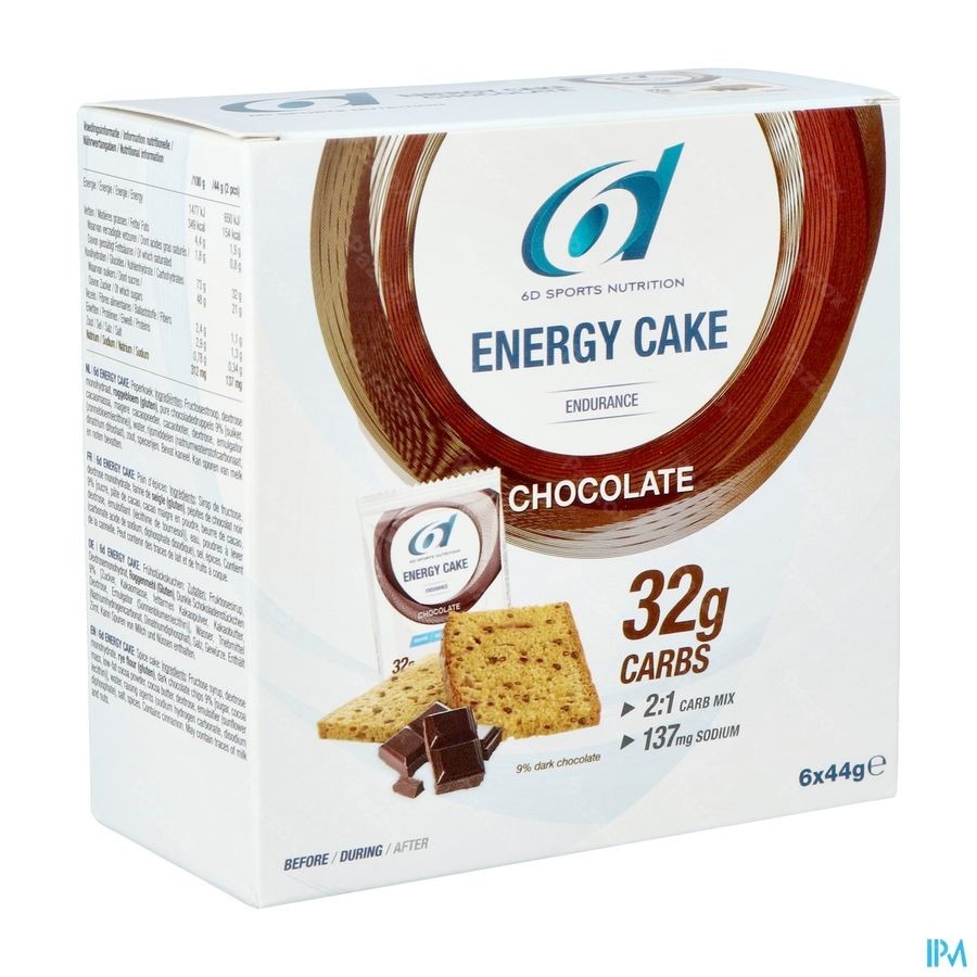 6d Energy Cake Chocolate 6x44g