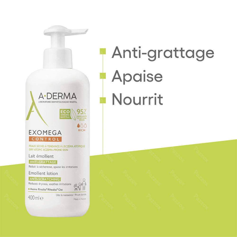 A-Derma Exomega Control Lait Emollient 400ml