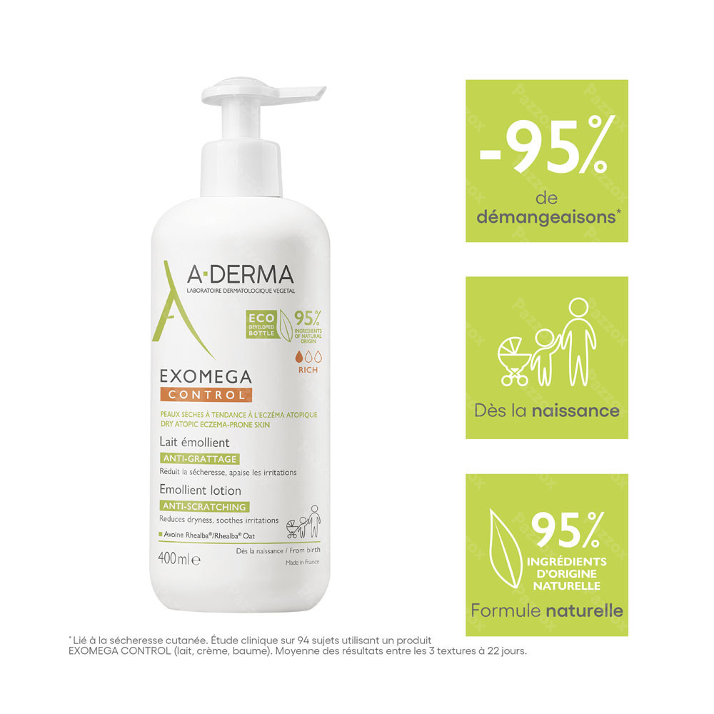 A-Derma Exomega Control Lait Emollient 400ml