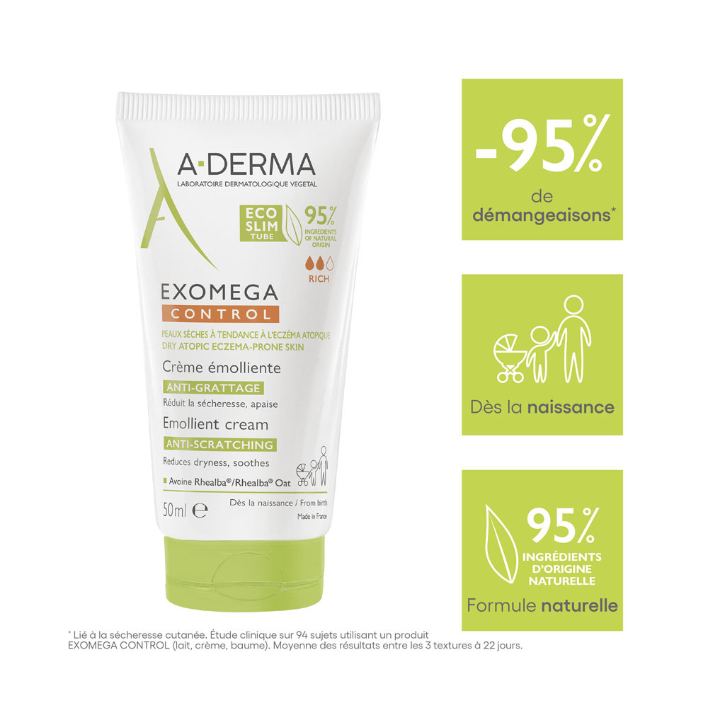 A-Derma Exomega Control Crème Emollient 50ml