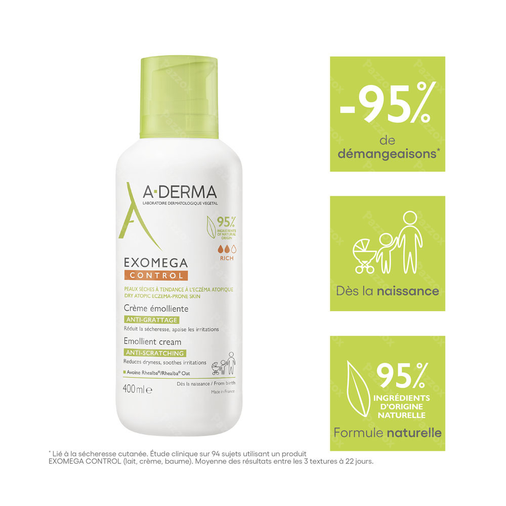 A-Derma Exomega Control Creme Emollient 400ml