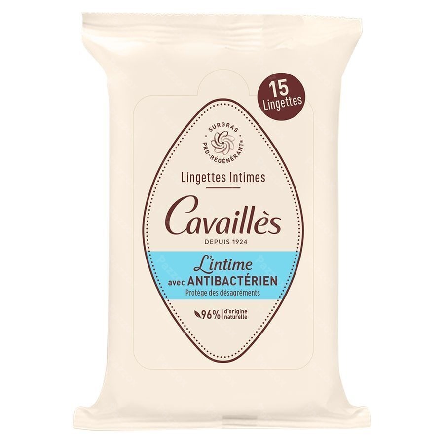 Roge Cavailles Lingettes Hygiene Intime A/bact. 15