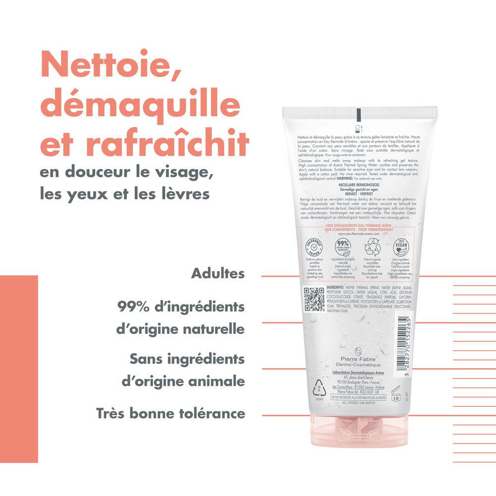 Avène Les Essentiels Gelée Micellaire Demaquillage 200ml