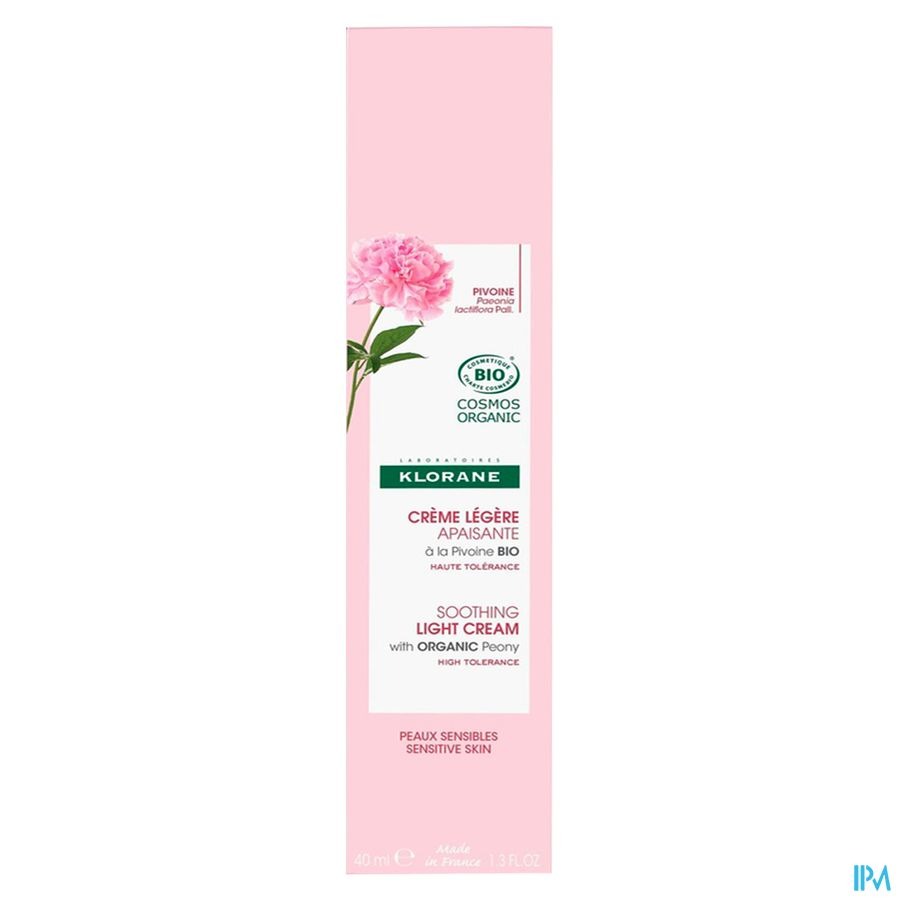 Klorane Visage Pivoine Bio Cr Legere 40ml