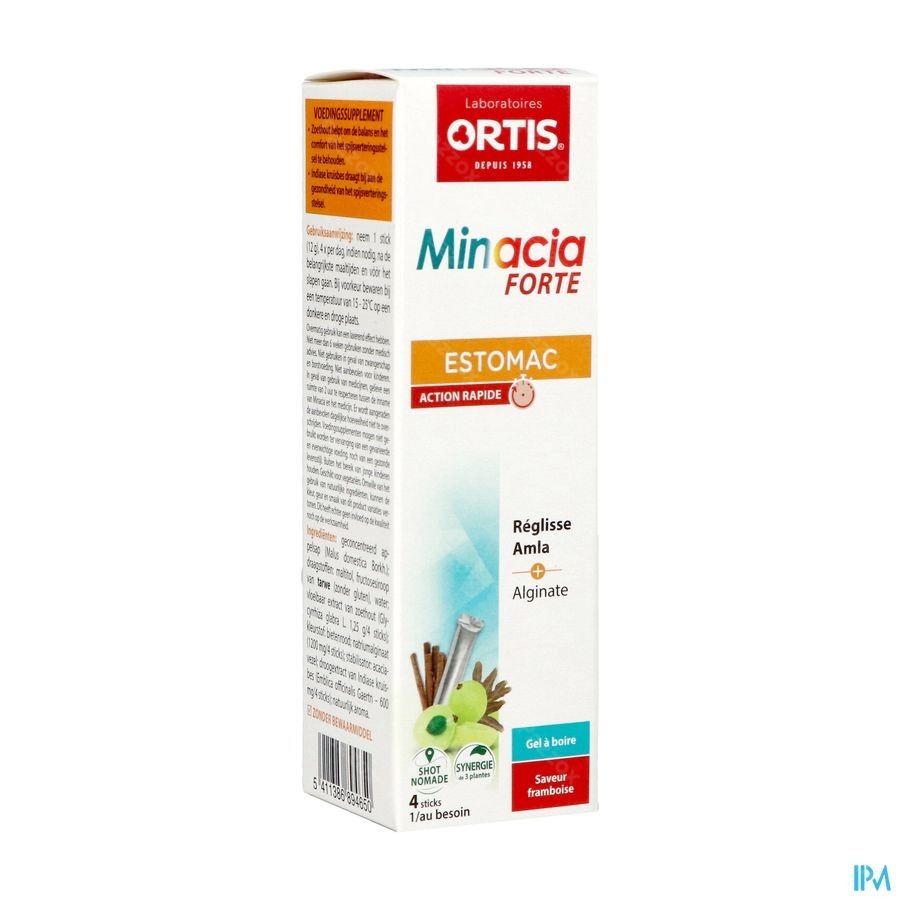 Ortis Minacia Forte Gel Stick Shots 4x12g