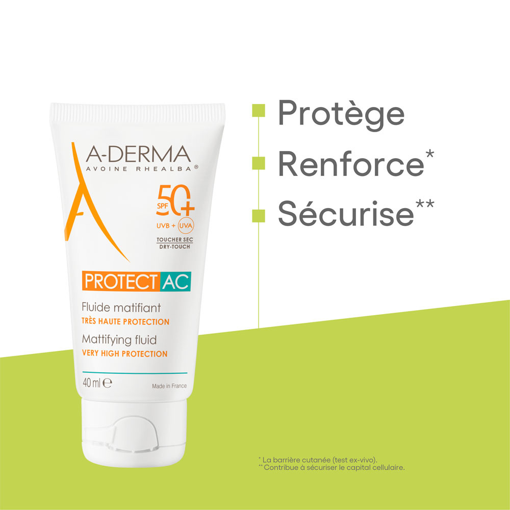 Aderma Protect Ac Fluide Matifiant Spf50+ 40ml