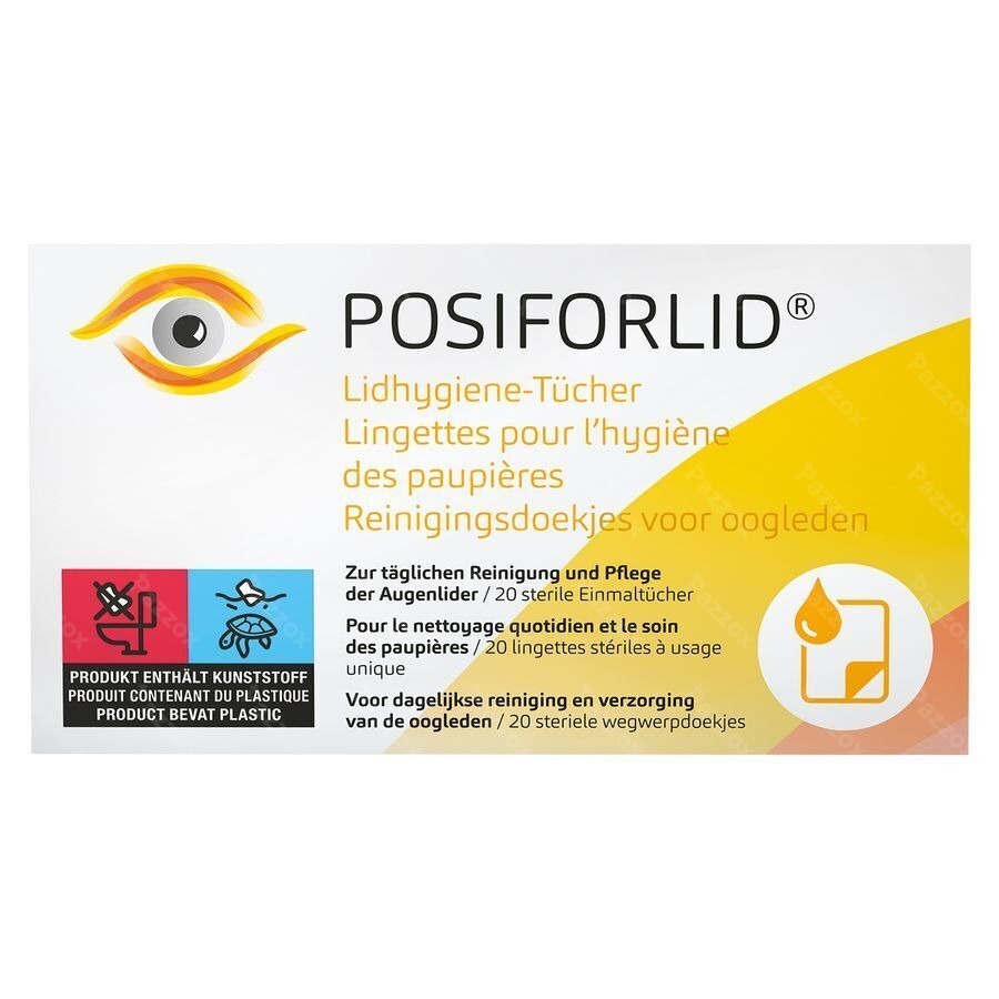Posiforlid Lingettes Hygiene Paupieres          20
