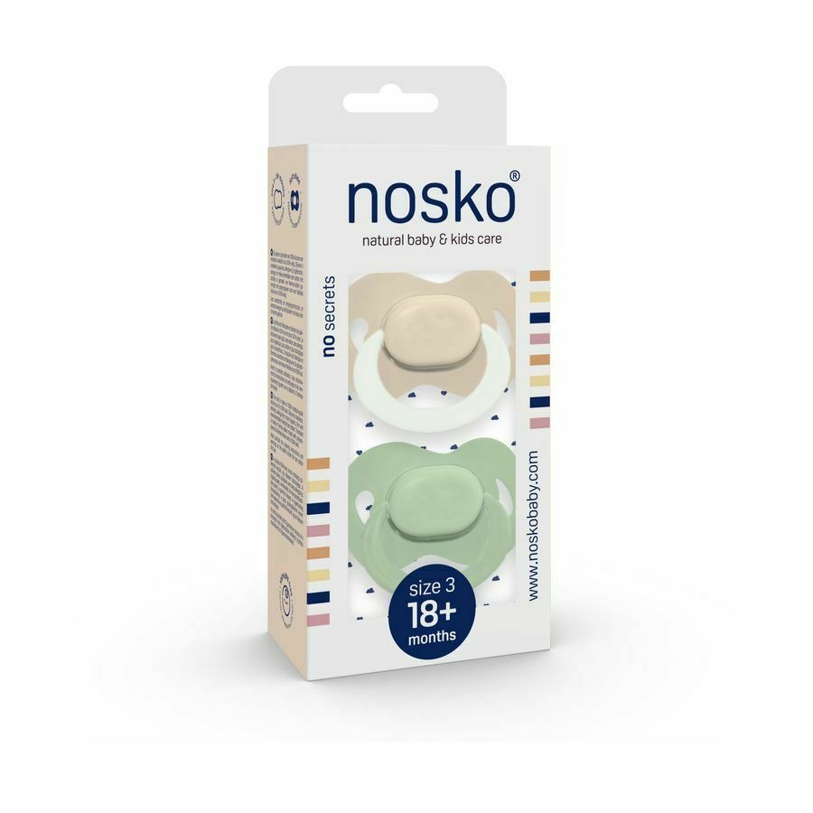 Nosko Sucette 18+ Mois Ivory Glow Dark + Mint