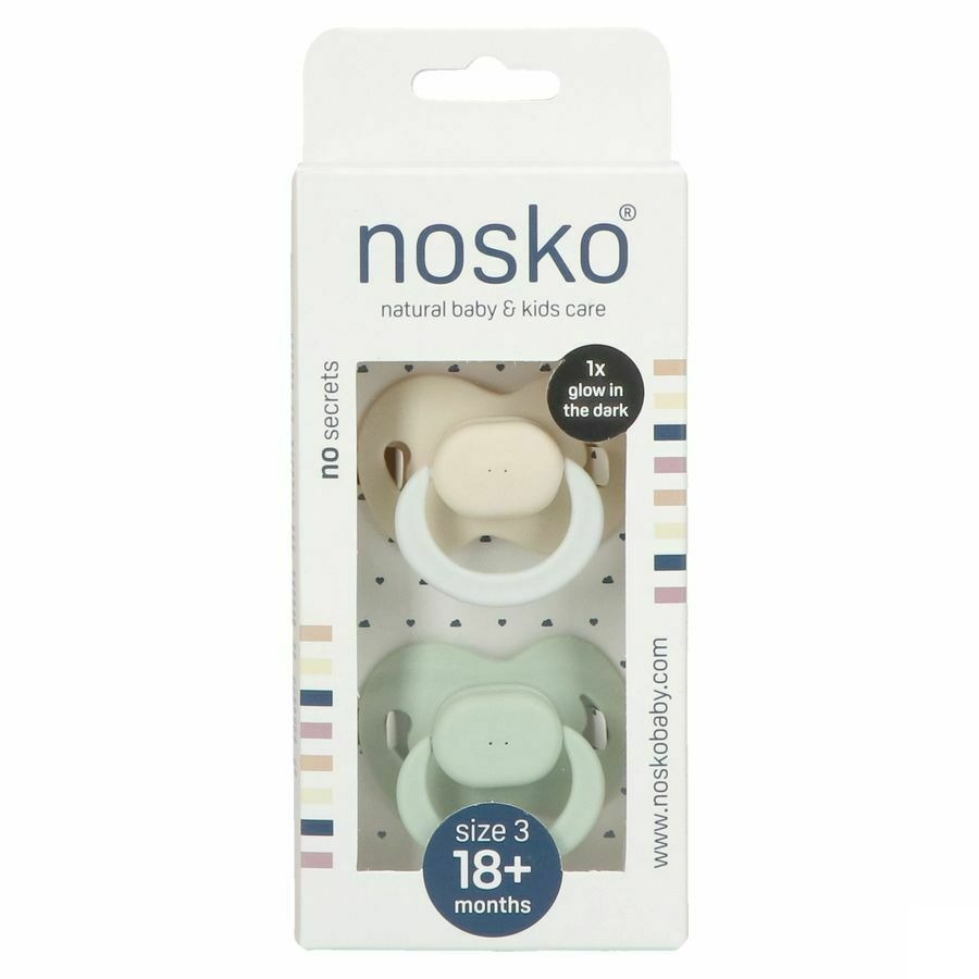Nosko Sucette 18+ Mois Ivory Glow Dark + Mint