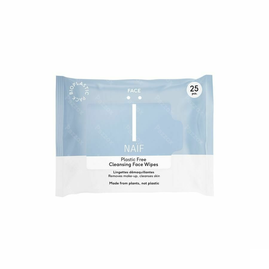 Naïf Lingettes Nettoyantes pour le Visage 25 Lingettes