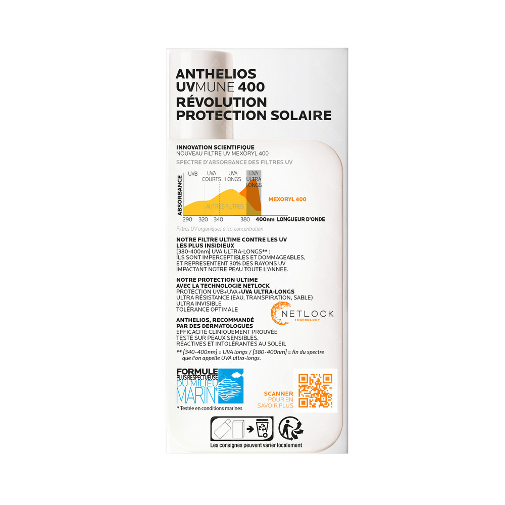 La Roche-Posay Anthelios Uvmune400 Fluide Invisible Sans Parfum SPF50 2 x 50ml Paquet Promo