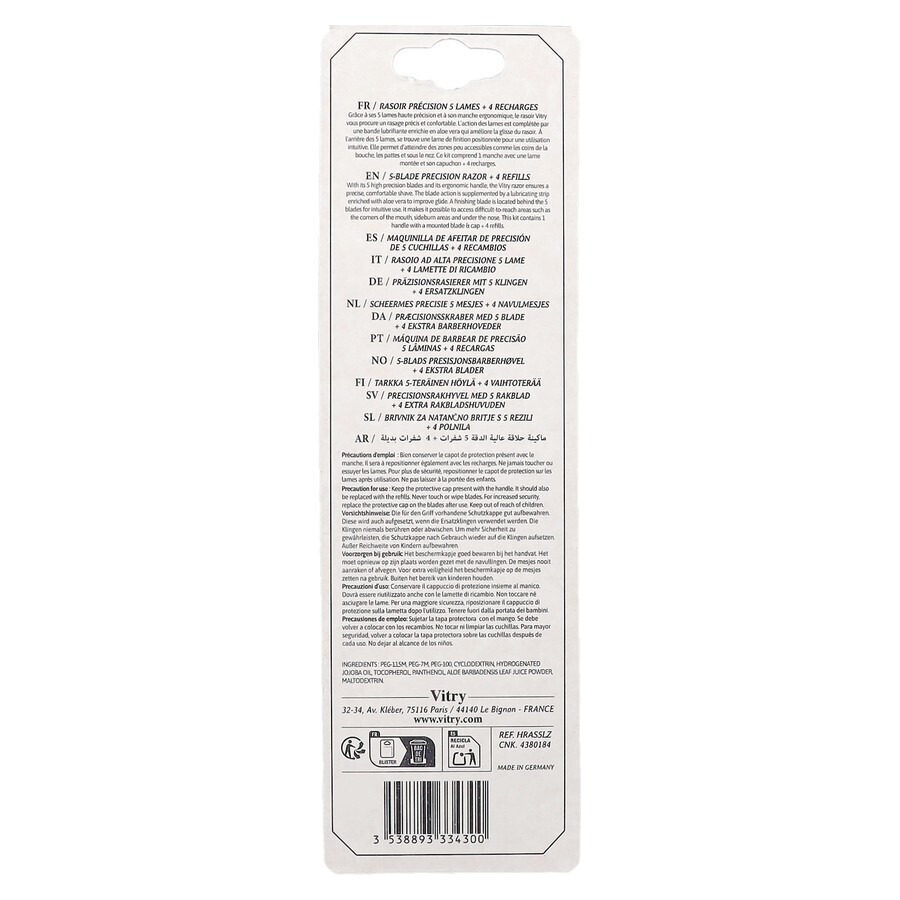 Rasoir Precision 5 Lames + 4 Recharges
