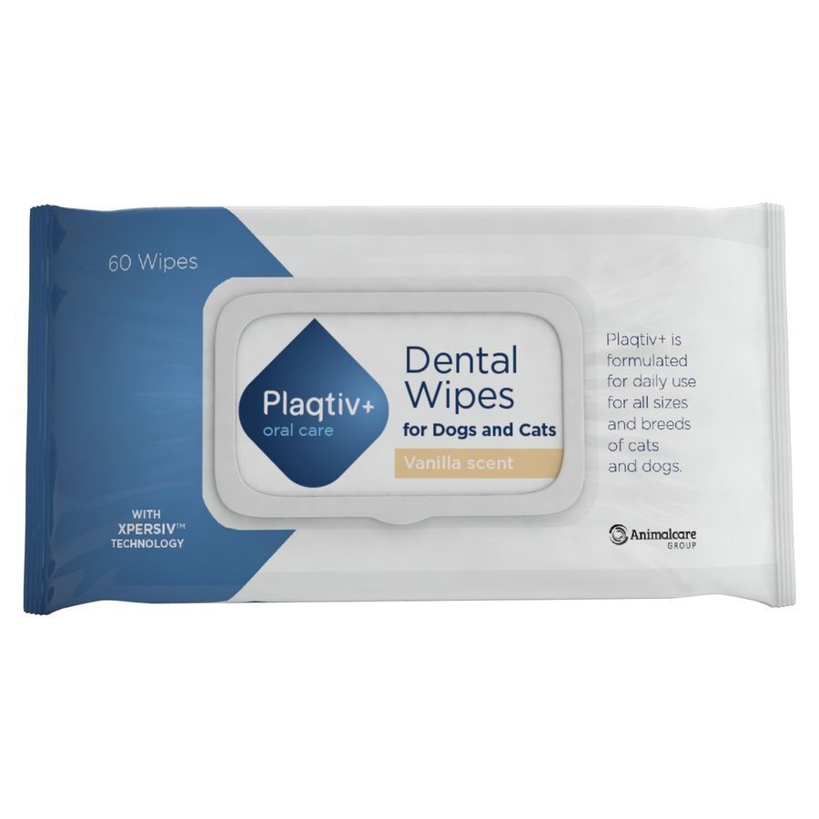 Plaqtiv+ Oral Care Wipes Vanilla 60